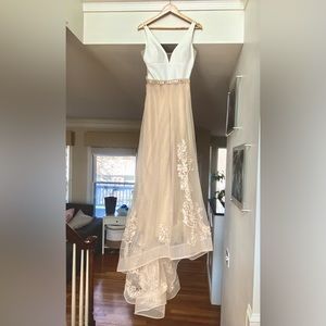 2 in 1 Formal or Bridal Jumpsuit with Detachable skirt